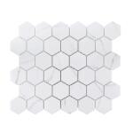 Jeffrey Court Whisper Valley White 11 in. x 12.625 in. Hexagon Matte Porcelain Wall and Floor Mosaic Tile (0.964 sq. ft./Each) (98439)