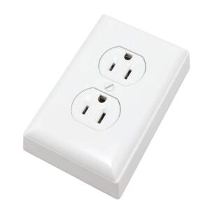 Legrand Wiremold Non-Metallic PVC Raceway 15 Amp Duplex Receptacle Box Kit with Faceplate and Outlet, White (NMW2-D)