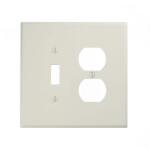Leviton 2-Gang White 1-Toggle / 1-Duplex Outlet/Receptacle Plastic Jumbo/Oversized Wall Plate (1-Pack) - R62-88105-00W
