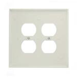 Leviton 2-Gang White Duplex Outlet/Receptacle Plastic Standard Wall Plate (1-Pack) - R52-88016-00W
