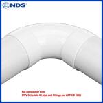 NDS PVC S&D 90° Long-Turn Elbow, 4 in. Hub X Hub (41P0)