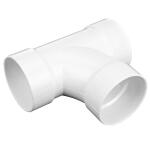 NDS PVC S&D Sanitary Tee, 4 in. Hub X Hub X Hub Fitting (4P09C)