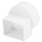 NDS HIPS Offset Downspout Adapter, 2X3 in. Downspout X 4 in. S&D Hub (904)