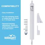 Wright Products Standard Duty Pneumatic Screen and Storm Door Closer, White ( V1020WH)