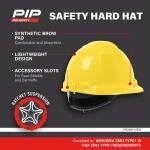 PIP Yellow Type 1 Class E Hard Hat with 4-Point Ratchet Suspension (PRO11RY-VPD6)