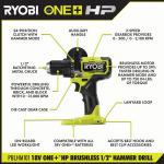 RYOBI ONE+ HP 18V Brushless Cordless 1/2 in. Hammer Drill Kit with (1) 4.0 Ah High Performance Battery, Charger, and Tool Bag