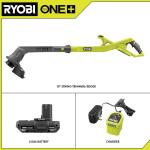 RYOBI ONE+ 18V 10 in. Cordless Battery String Trimmer/Edger with 2.0 Ah Battery and Charger (PCLST01K)