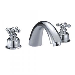 Roman Tub Filler Cross Handle Chrome