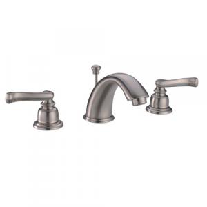 Widespread Faucet Euro Handle Satin Nickel