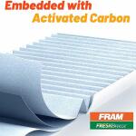 CF11819 FRAM Fresh Breeze Cabin Air Filter Replacement for Select GM, Hyundai and Kia Vehicles, white