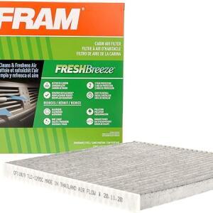 CF11819 FRAM Fresh Breeze Cabin Air Filter Replacement for Select GM, Hyundai and Kia Vehicles, white