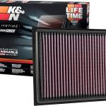 33-5034 K&N High-Flow Engine Air Filter 2014-2025 Alfa Romeo/Fiat/Jeep/Ram: Tonale, 500, Toro, Compass, Renegade, Promaster,