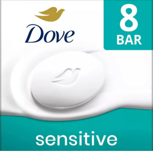 Dove Beauty Sensitive Skin Unscented Beauty Bar Soap -