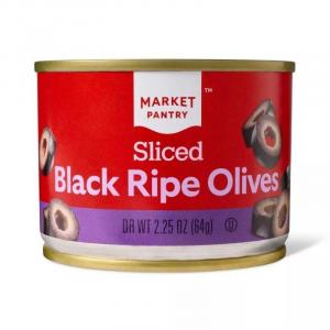 Sliced Ripe Black Olives - 2.25oz - Market Pantry