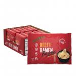 Ramen Express Beef Flavor Ramen Noodles, Vegan, Halal, Kosher, 3 oz Pouch, Pack of 12