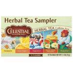 Celestial Seasonings Herbal Tea Sampler, Caffeine-Free Herbal Tea Bags, 18 Count