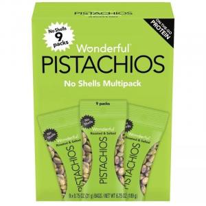 Wonderful No shell Roasted Salted Pistachios Multipack - 0.75oz