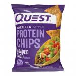 Quest Nutrition, Tortilla Style Protein Chips, Low Carb, High Protein, Loaded Taco, 4.5 oz, 4 Ct